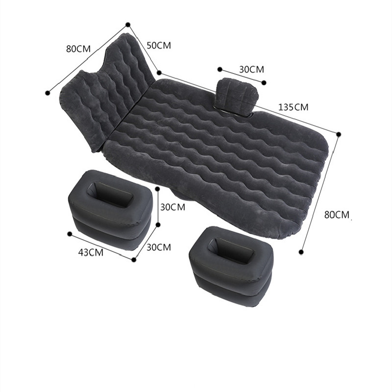 Car Upholstery Car Inflatable Bed Head Guard Flocking Inflatable Bed Pvc Flocking Car Inflatable Mattress Travel Inflatable Bed Qw78 Item Picture