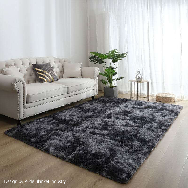 IBH silk and wool carpet, bathroom absorbent and anti-slip door mat, kitchen and bedroom velvet carpet, bay window waterproof long wool floor mat, tie-dyed velvet carpet, BH22061558