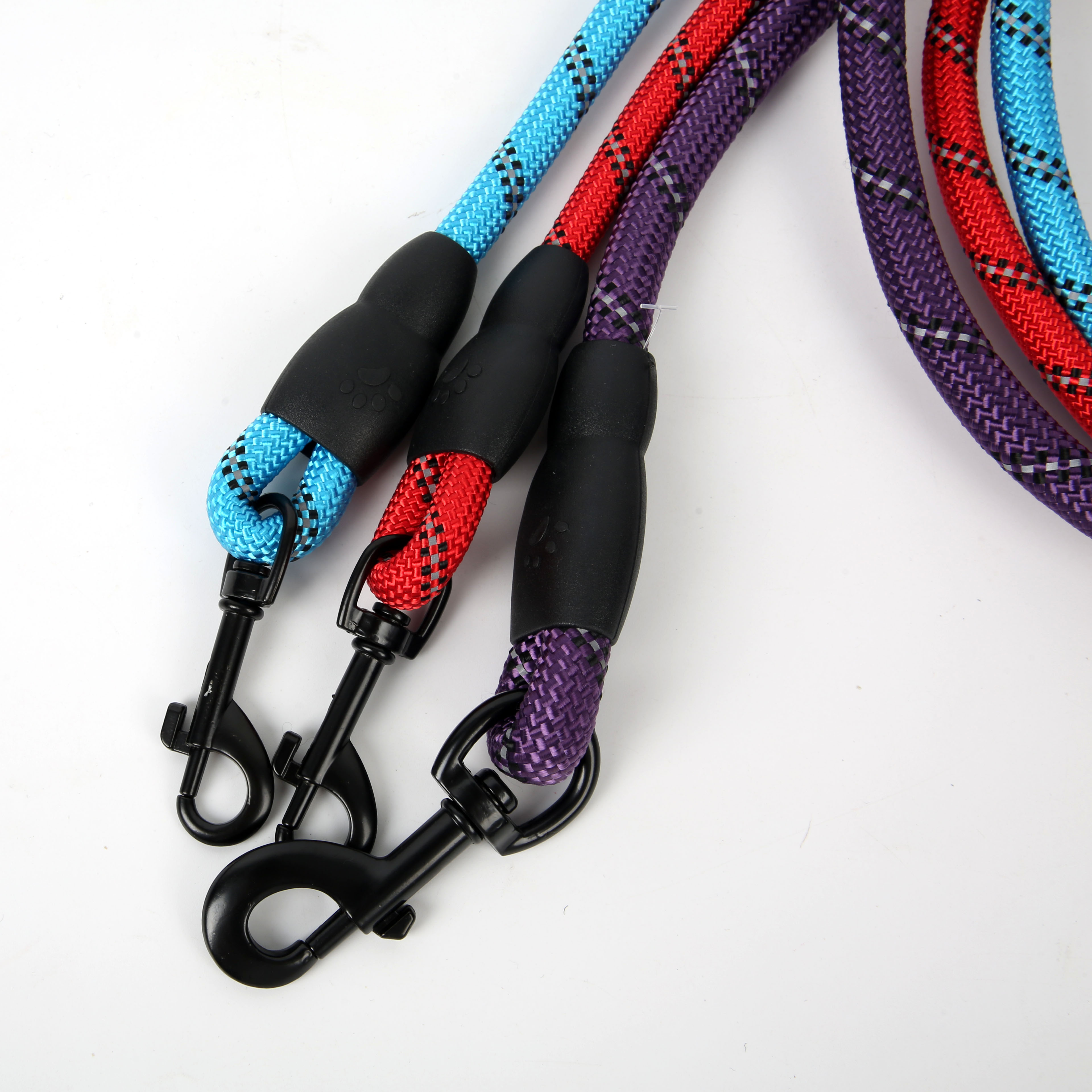 Cross-Border Pet Leash Extended Pet Leash Wholesale Dog Training Leash Nylon Reflective Woven Dog Leash details Picture