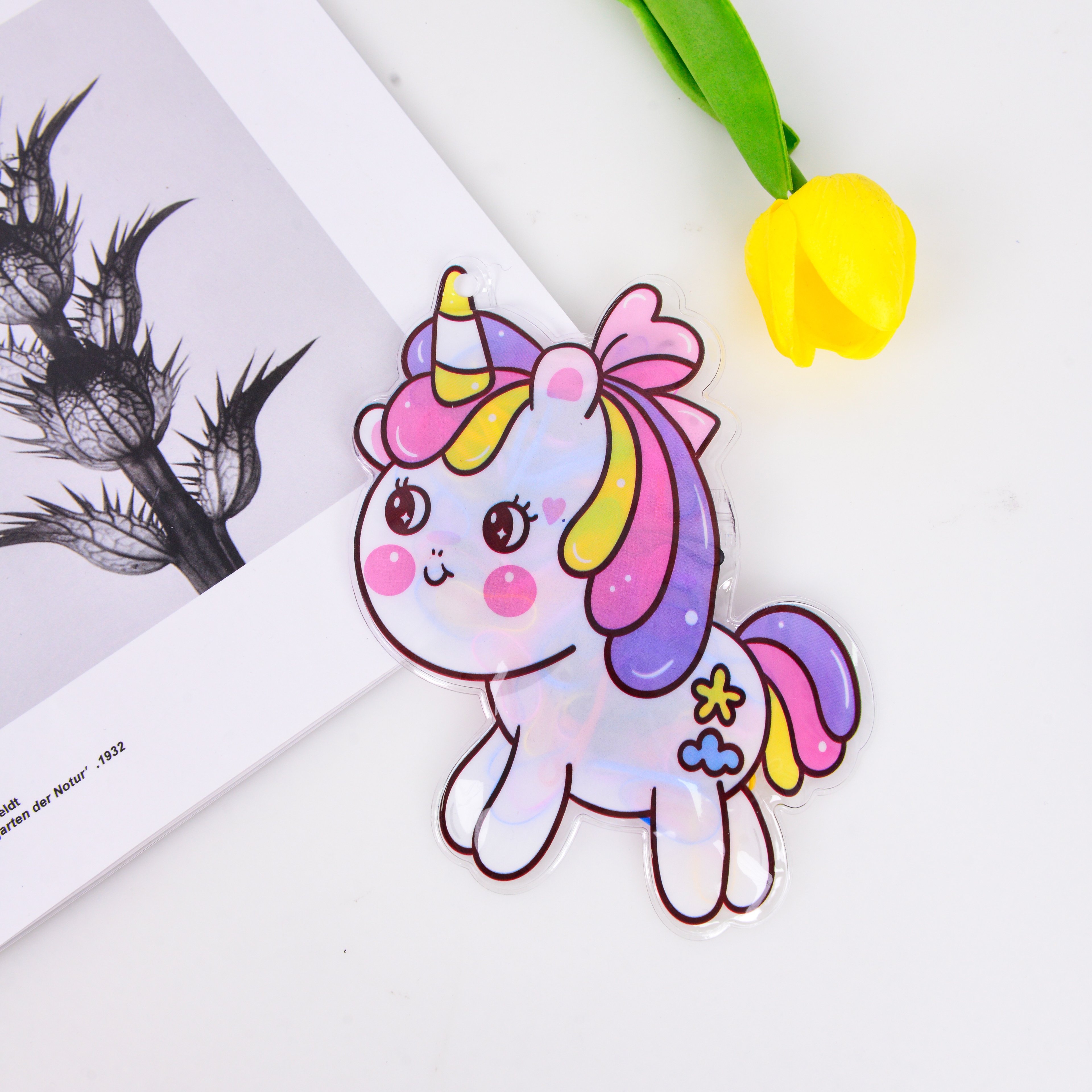 New cartoon unicorn packaging children's rubber band Korean rubber band Japanese rubber band 3