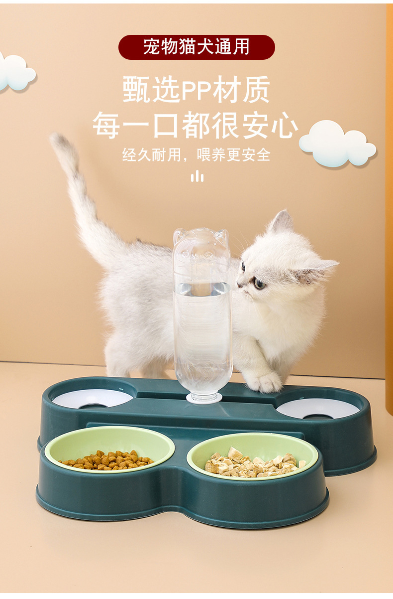 新款宠物碗多功能防打翻狗碗猫碗自动饮水双碗喂水碗喂食碗宠物用品详情12