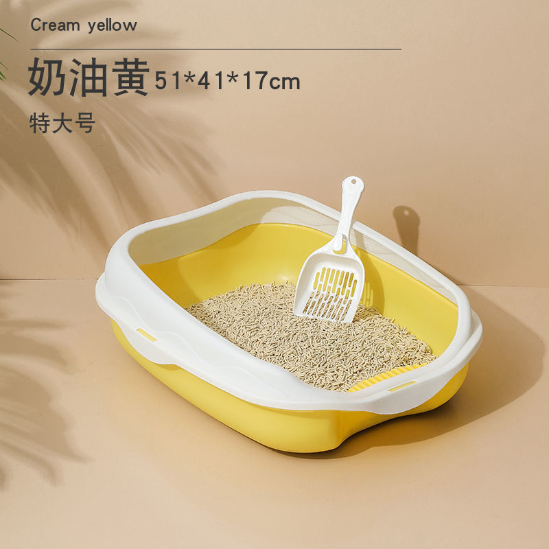 Semi-enclosed cat litter box, splash-proof cat toilet, large and small cat cleaning products, large cat litter box, pet supplies details Picture