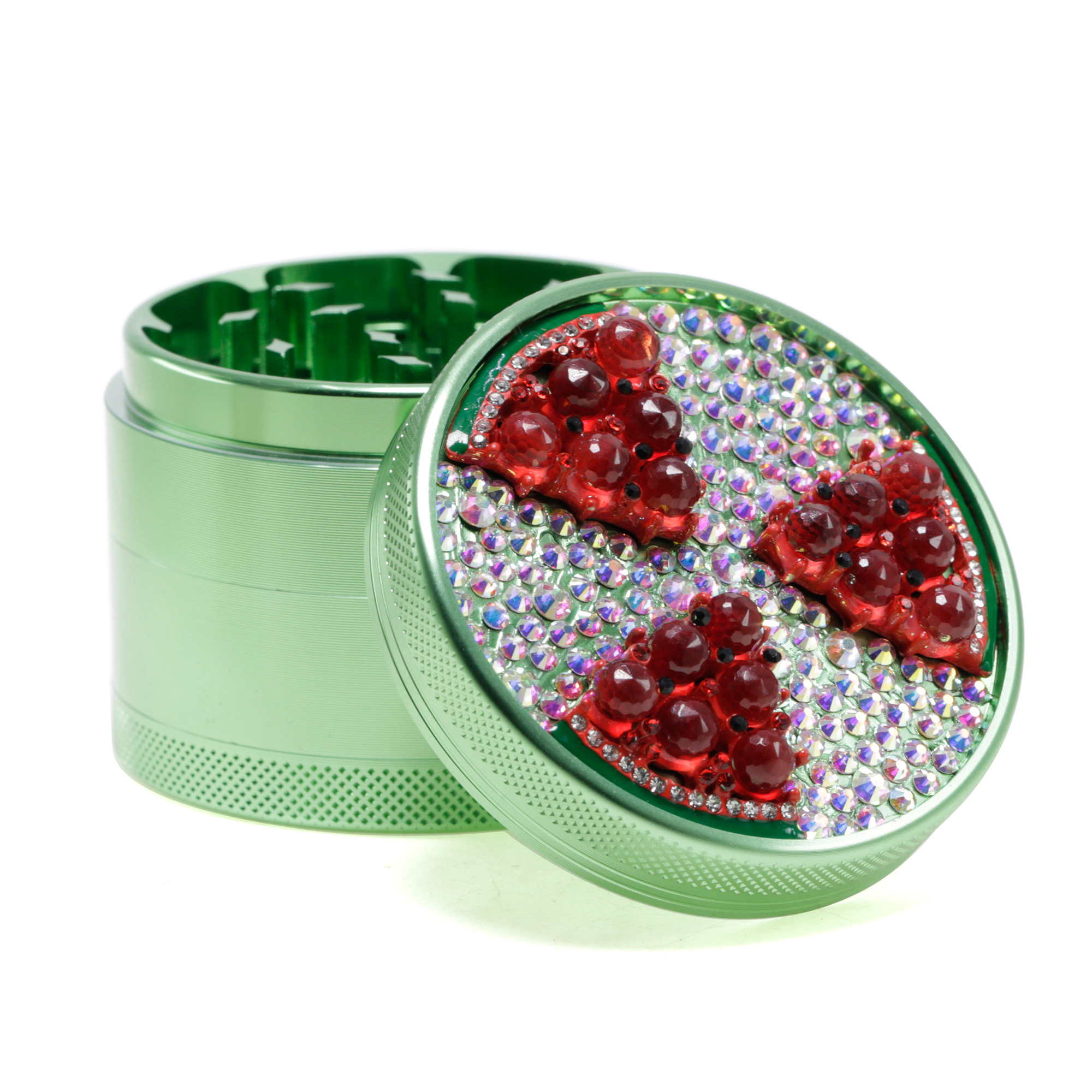 Cute grinders for girl aluminum alloy 4-layer grinders custom logo 6161 Specification drawing