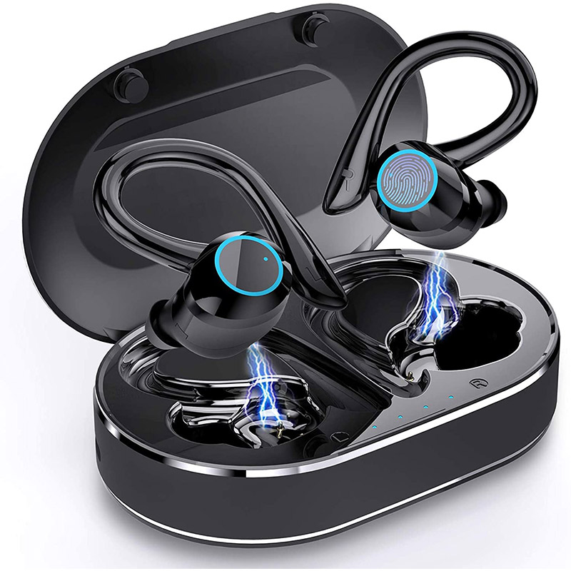 Amazon Hot Deal Wireless Earbuds, Lightweight Bluetooth 5.1 IP7 Waterproof Headphones in Ear with Earhooks Headset