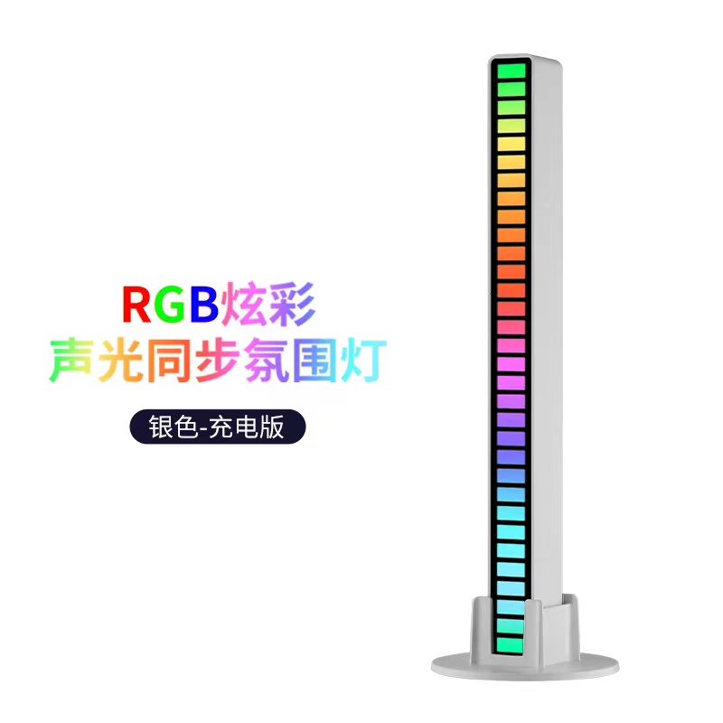Led Pickup Light Rgb Voice-Controlled Rhythm Light Network Red Bright Music Atmosphere Light Car Desktop Induction Creative Manufacturers Item Picture