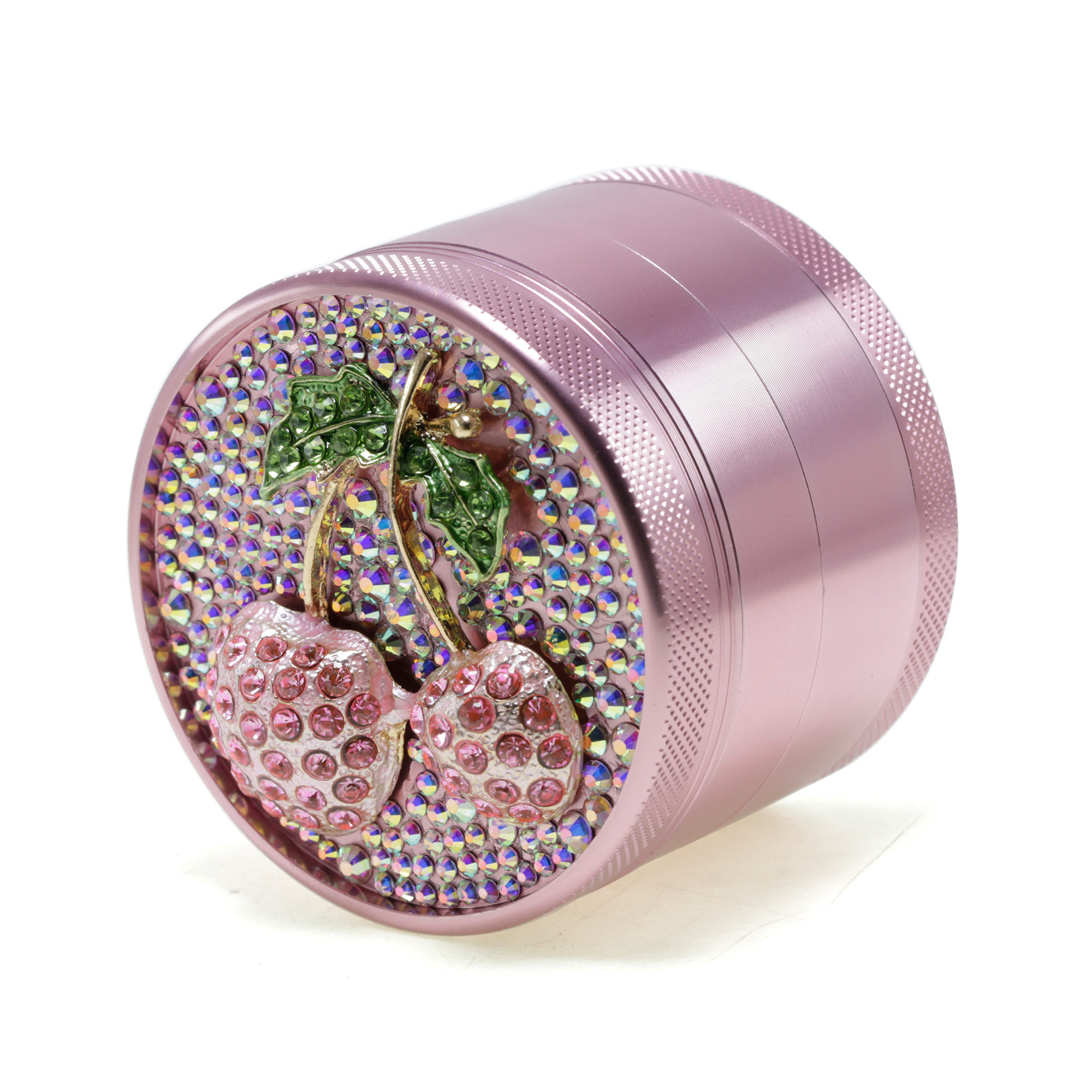 Diamond cherry 63mm Aluminium Alloy 4 Layers With Drill cute pink grinders for lady herb grinders thumbnail