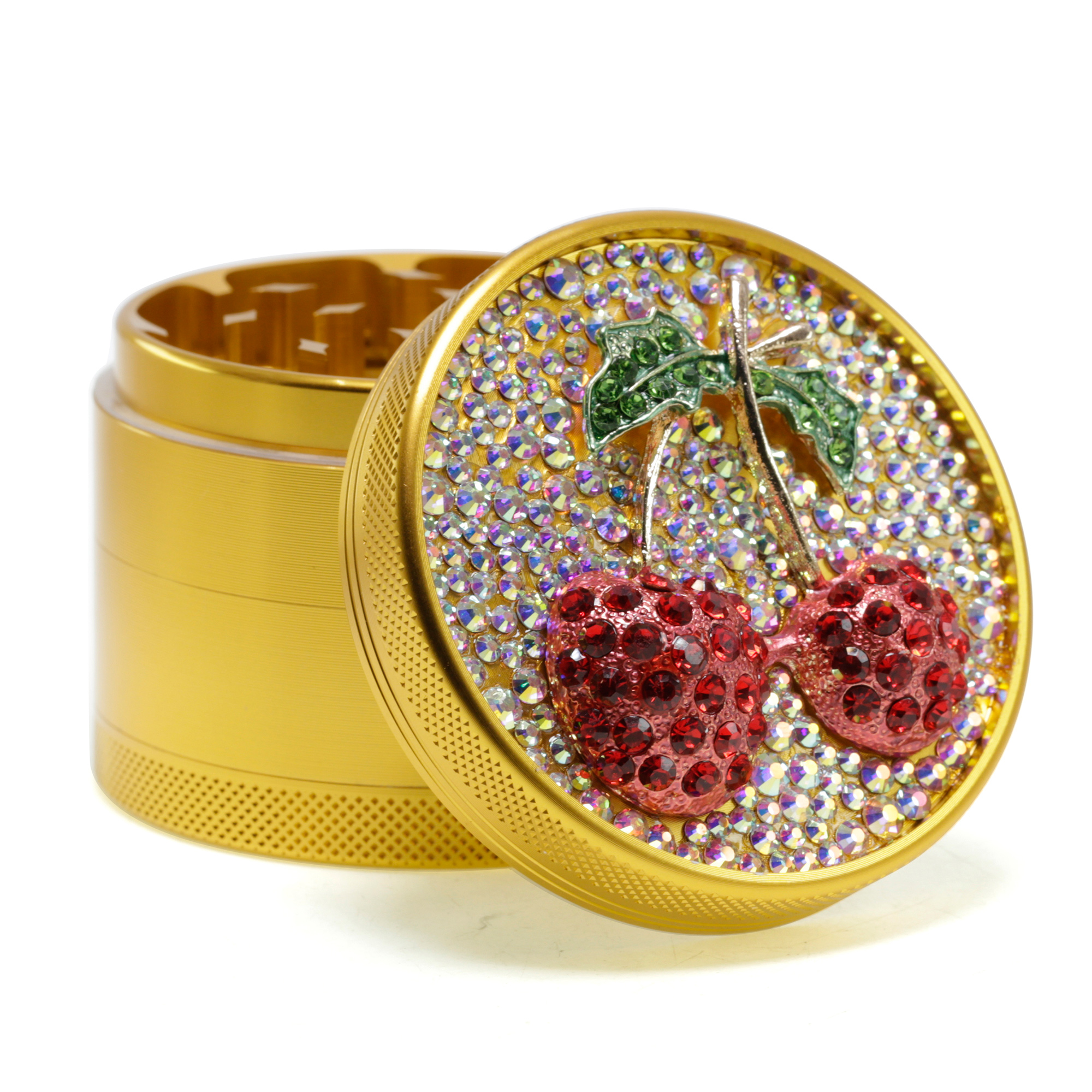 63mm 4 Layers With Drill Grinder l Aluminium Alloy pretty for girl diamond grinders green for herb Item Picture