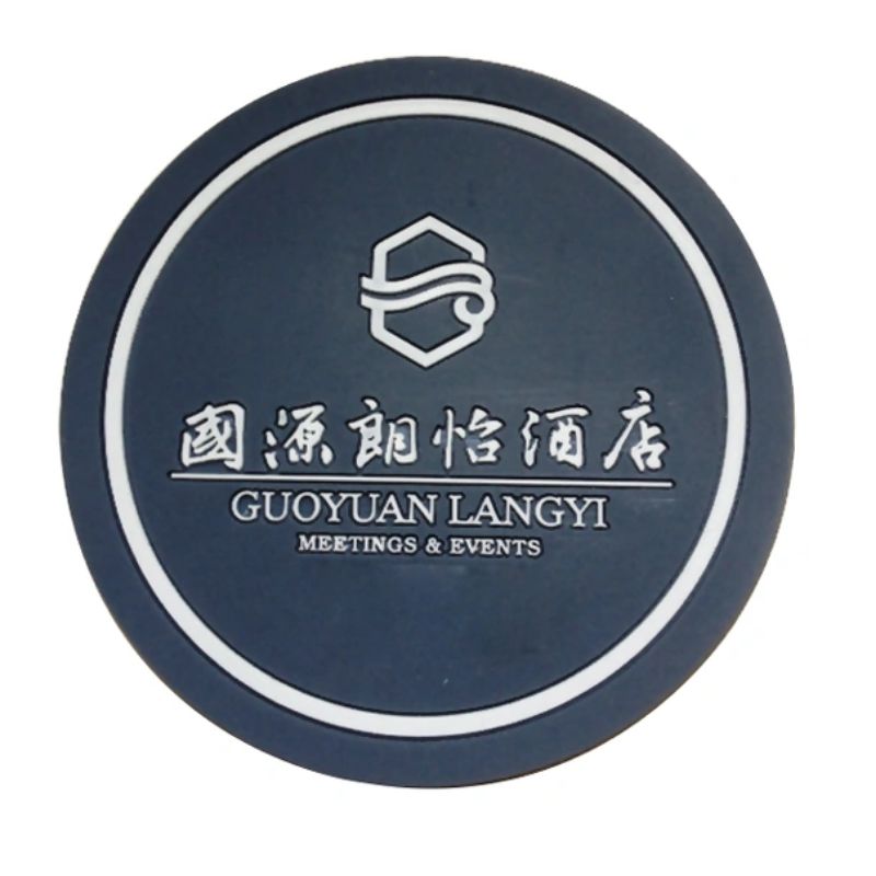 公司品牌定制硅胶杯垫软胶杯垫义乌日用杯垫软胶圆形加厚硅胶隔热垫环保硅胶餐垫现货批发定制