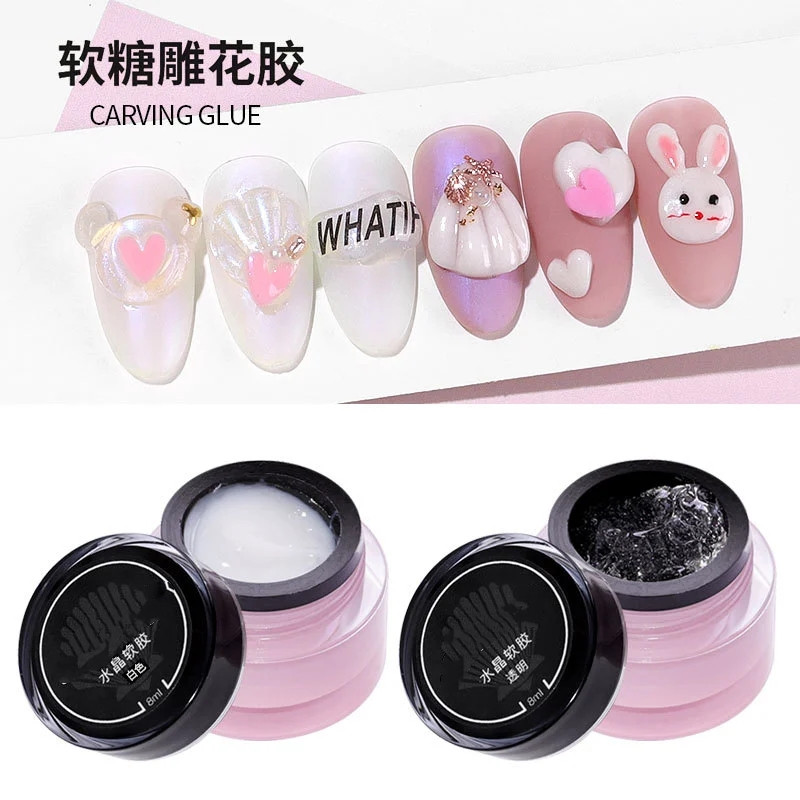 Factory direct sales 3D three-dimensional clay soft glue sculpted model nail PVC solid gel