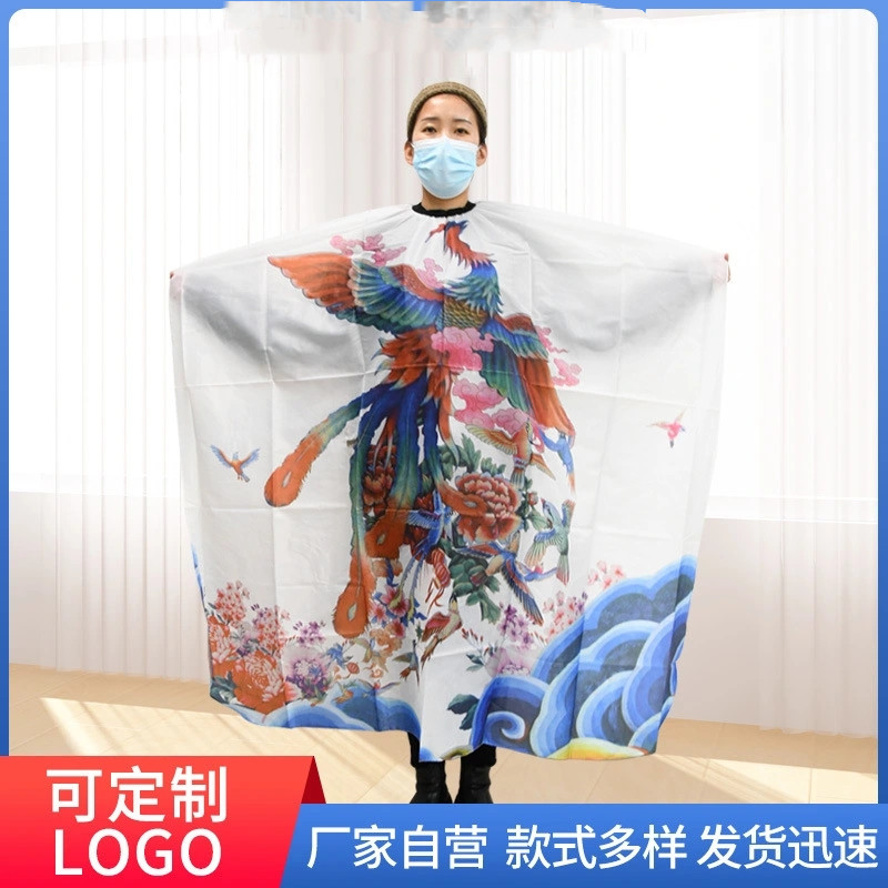 Hairdressing cloth Professional hairdressing peacock cloth hairdressing cloth hair salon waterproof cloth for adults