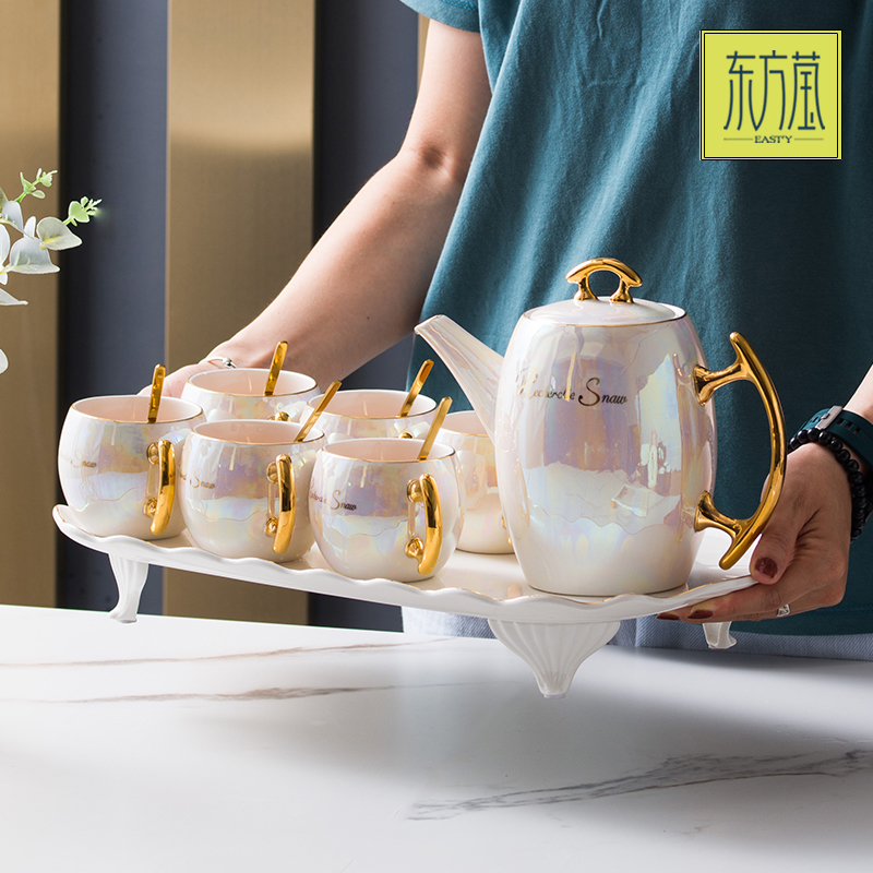 北欧轻奢简约陶瓷杯子茶壶水杯水壶茶杯茶具水具套装家用客厅水具整套礼品详情3