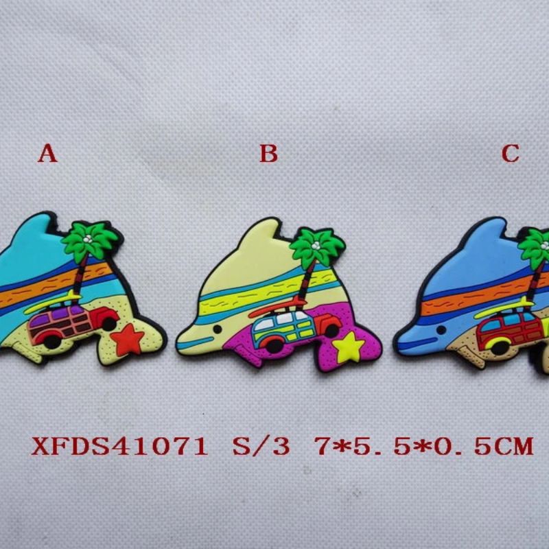 Customized Ocean series colored PVC soft rubber fridge magnets, customized soft magnetic fridge magnets, customized silicone cartoon three-dimensional magnetic stickers, LOGO Application Scenario