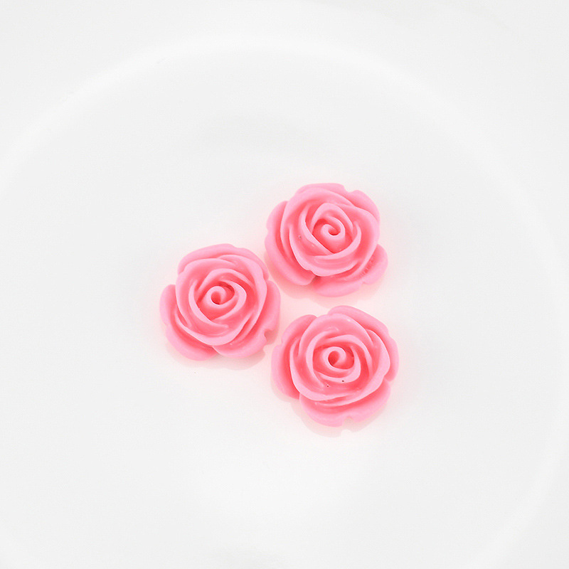 (Pack 500) Rose Camellia Hair Accessories Diy Resin Flower Accessories Diy Mobile Phone Shell Decoration Materials Wholesale Item Picture