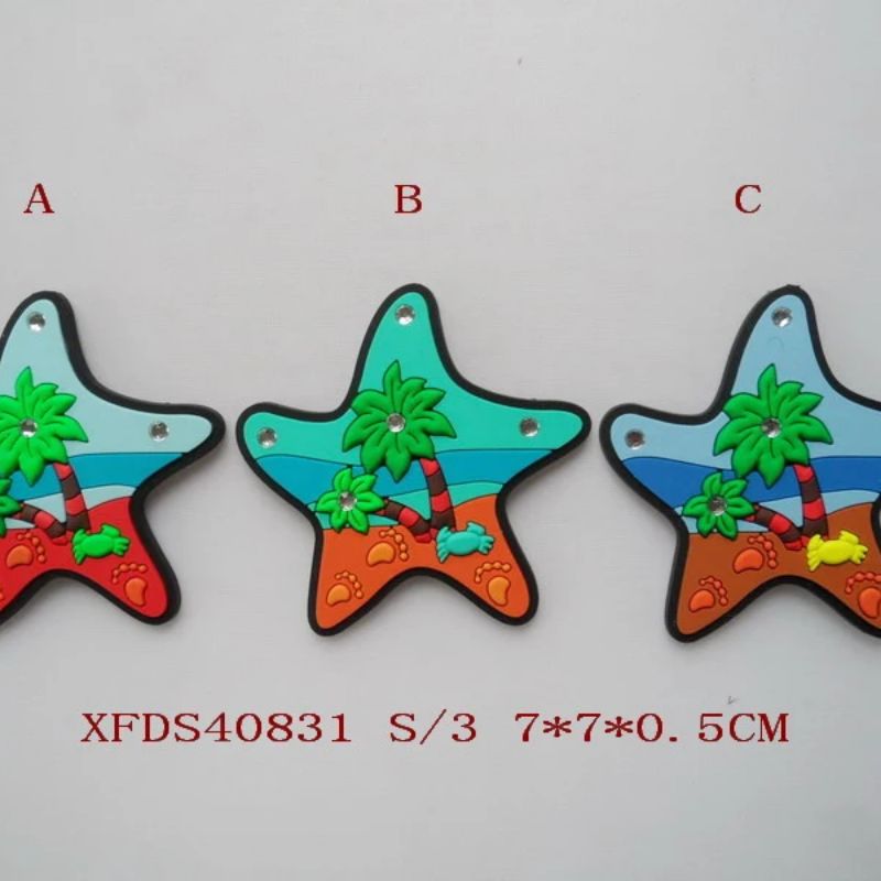 Customized Ocean series PVC soft rubber fridge magnets, customized soft magnetic fridge magnets, customized silicone cartoon three-dimensional magnetic stickers, LOGO Specification image