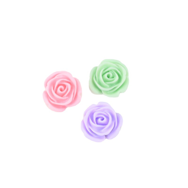 (Pack 500) Rose Camellia Hair Accessories Diy Resin Flower Accessories Diy Mobile Phone Shell Decoration Materials Wholesale Specification drawing