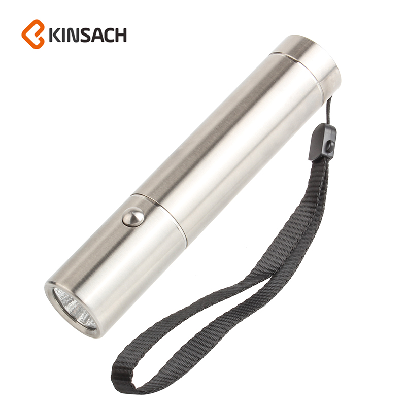 Stainless steel medical infrared flashlight portable middle switch 1*18650 battery flashlight