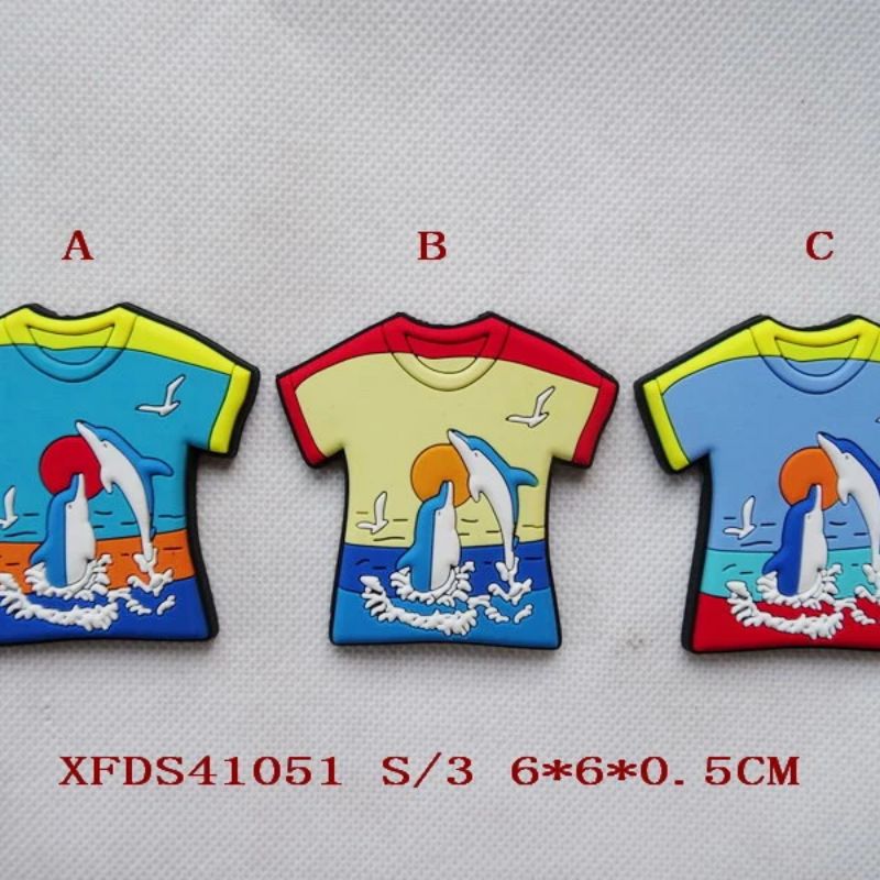 Customized Ocean series colored PVC soft rubber fridge magnets, customized soft magnetic fridge magnets, customized silicone cartoon three-dimensional magnetic stickers, LOGO Item Picture