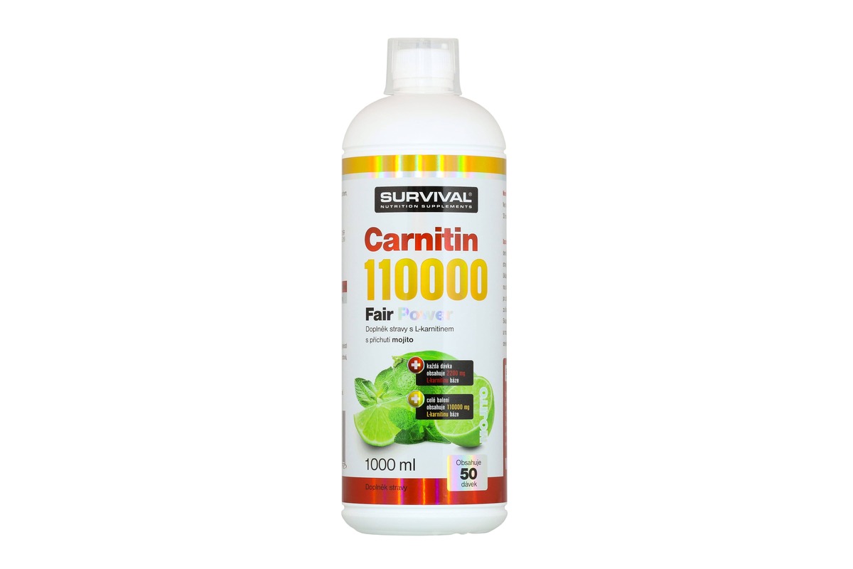 捷克进口健身营养品Survival品牌Fair Power系列左旋肉碱粉110000莫吉托口味1000ml