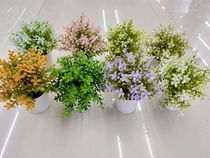 Imitation flowers fake flowers bonsai plastic pot green plants classroom dining room study table decoration articles