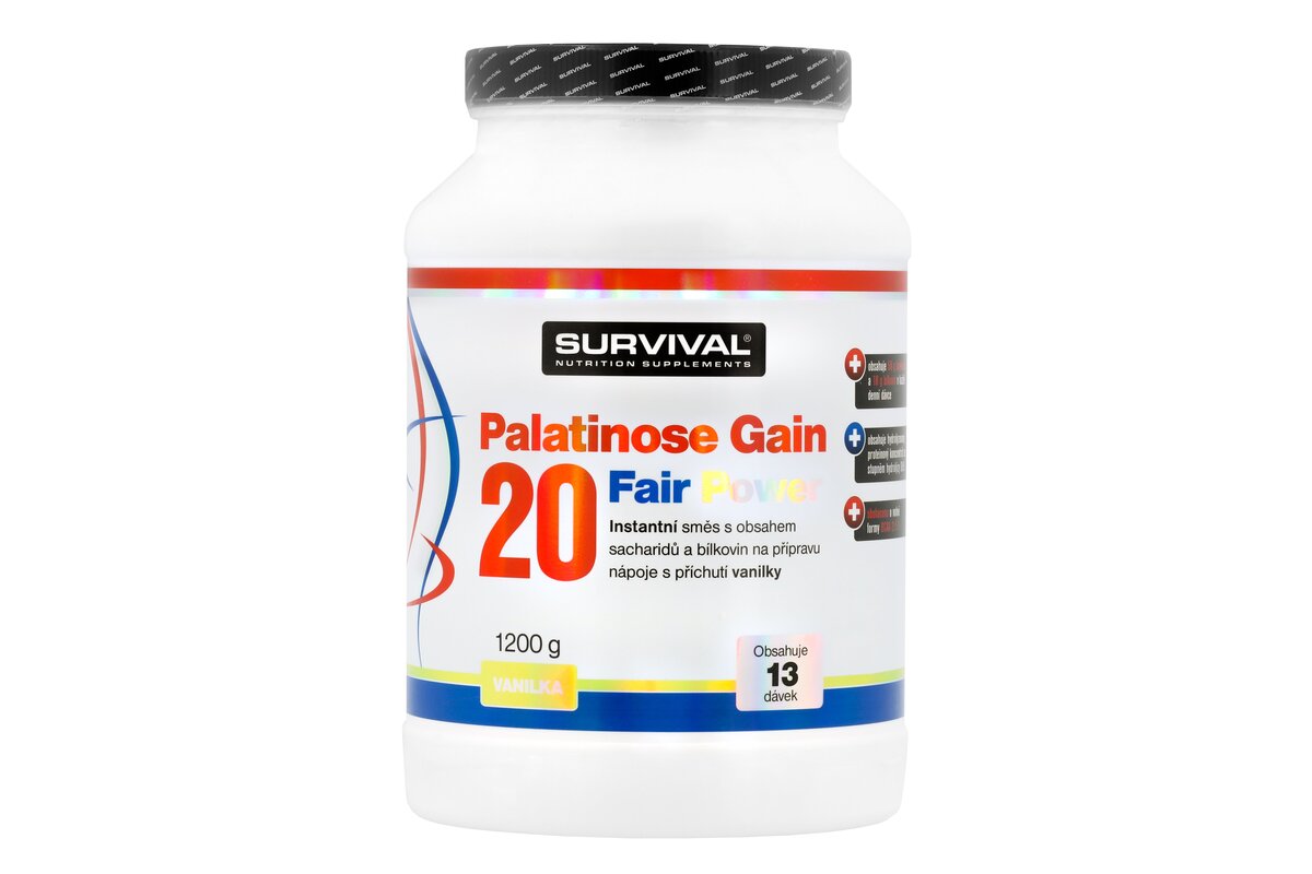 捷克进口Survival健身营养品帕拉金糖Palatinose Gain 20 1200g香草口味