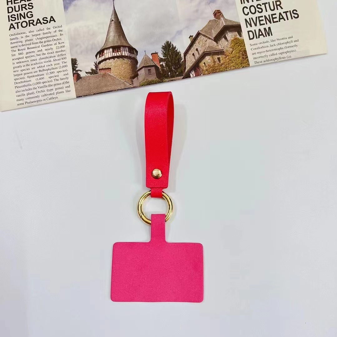 Foreign Trade New Leather Universal Rope Mobile Phone Lanyard Patch Can Be Customized Graphics Can Be Hung Wrist Rope Specification drawing