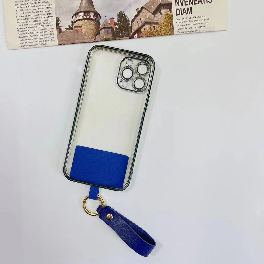 Foreign Trade New Leather Universal Rope Mobile Phone Lanyard Patch Can Be Customized Graphics Can Be Hung Wrist Rope details Picture