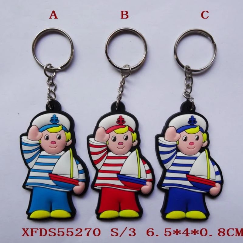 Anime character PVC cartoon dolls, keychains, couple bags, pendants, creative gifts, event giveaways, customized wholesale, logo pvc Item Picture