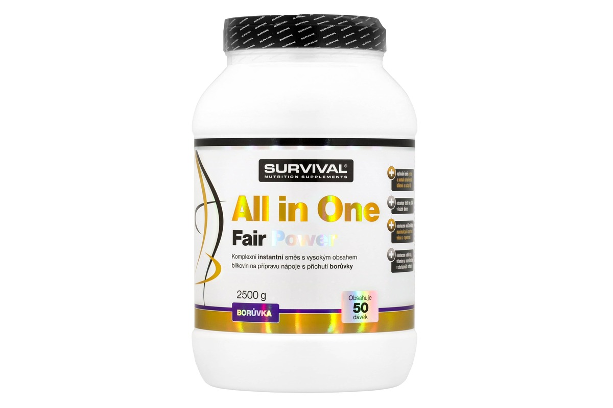 捷克进口Survival健身营养品All in One全能Fair Power系列营养补给粉蓝莓口味2500g