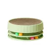 Pet round cat scratch board, wear-resistant and multi-functional cat toy, claw grinding and cat playing, high-density corrugated paper pet supplies Item Picture