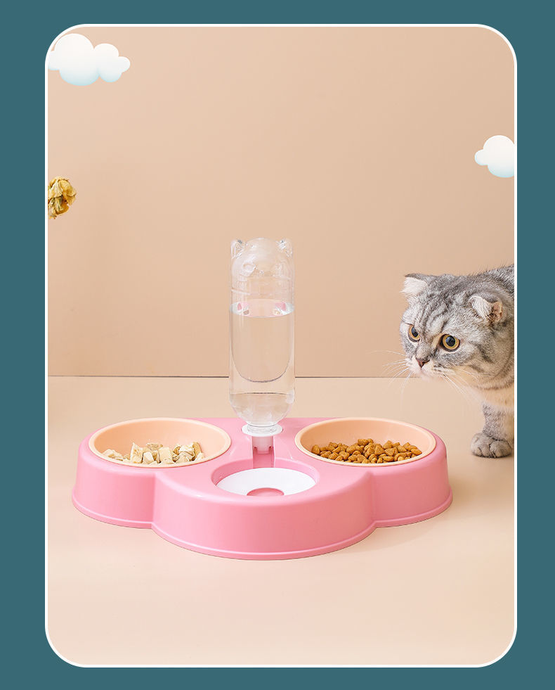 猫咪双碗狗碗自动饮水食盆防打翻防滑狗饭盆猫粮碗饮水碗宠物用品详情17