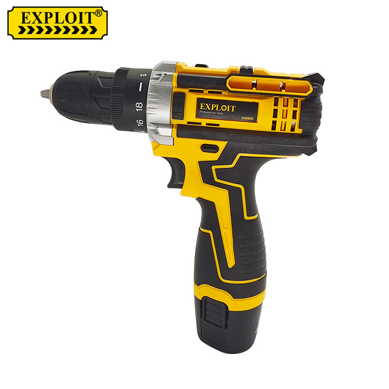 EXPLOIT 12V direct push double speed brush drill with groove YDZ241003