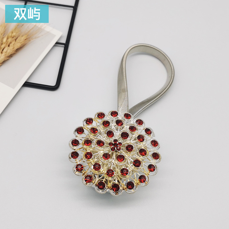 Modern simple no drilling no installation directly buckle curtain rod accessories Roman rod accessories curtain magnetic buckle, curtain binding Item Picture