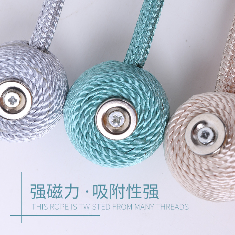 Modern simple no drilling no installation directly buckle curtain rod accessories Roman rod accessories curtain magnetic buckle, curtain binding details Picture