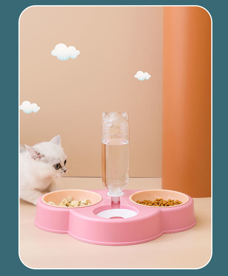 猫咪双碗狗碗自动饮水食盆防打翻防滑狗饭盆猫粮碗饮水碗宠物用品详情15