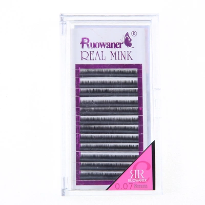 New Korean Mink Velvet Super Black Bright 0.07C Grafted False Eyelashes Soft Grafted Eyelashes Nude Makeup Realistic False Eyelashes
