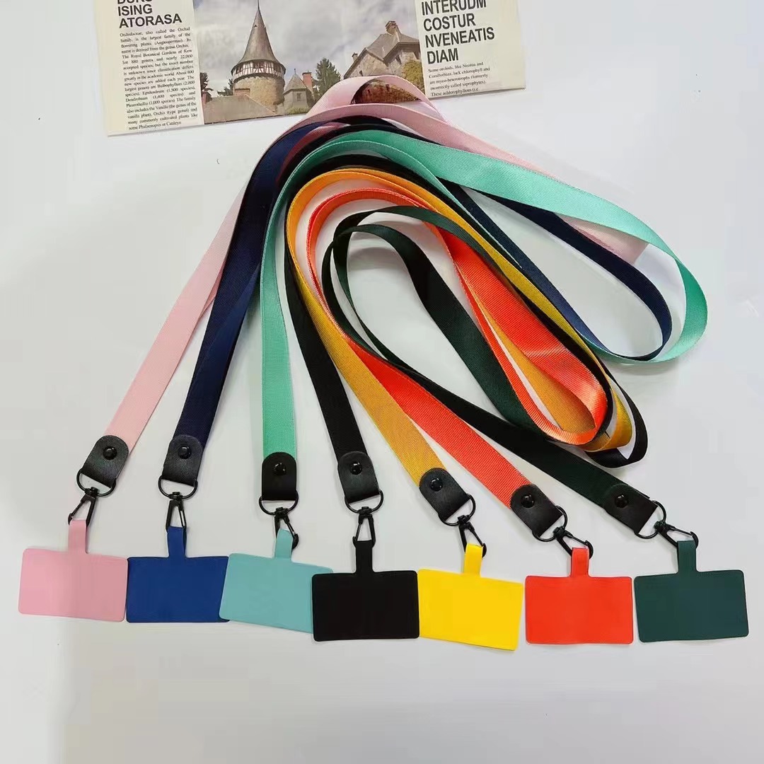 Foreign Trade New Webbing Universal Rope Webbing Mobile Phone Lanyard Patch Can Be Customized Graphics Can Be Hung Wrist Rope