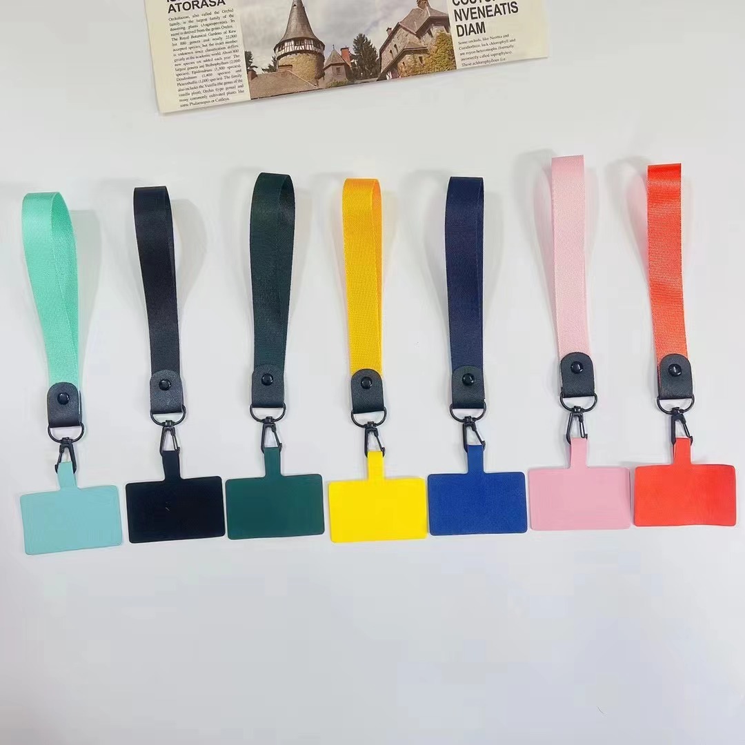 Foreign Trade New Webbing Universal Rope Webbing Mobile Phone Lanyard Patch Can Be Customized Graphics Can Be Hung Wrist Rope Specification drawing