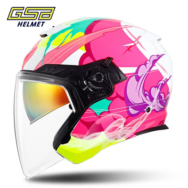 GSB263 Motorcycle helmet Men's and women's Bienviron-ment piece half helmet 3C certified four seasons sun protection cycling personality half cover three-quarters helmet full figure