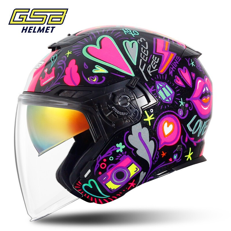 GSB263 Motorcycle helmet Men's and women's Bienviron-ment piece half helmet 3C certified four seasons sun protection cycling personality half cover three-quarters helmet Application Scenario