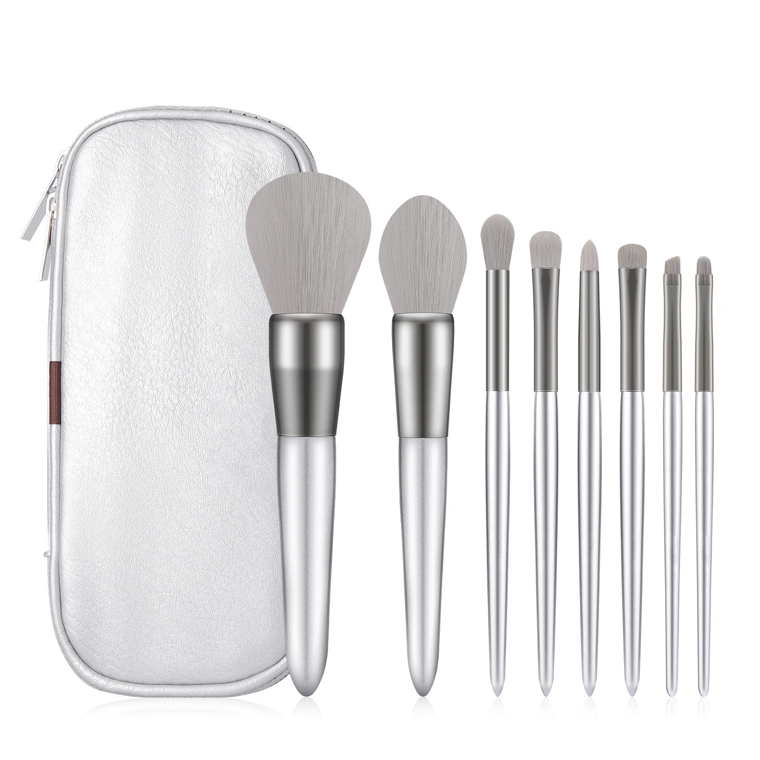 Manufacturers supply 8 makeup brush set storage kit artificial fiber wood handle blush brush loose paint spot