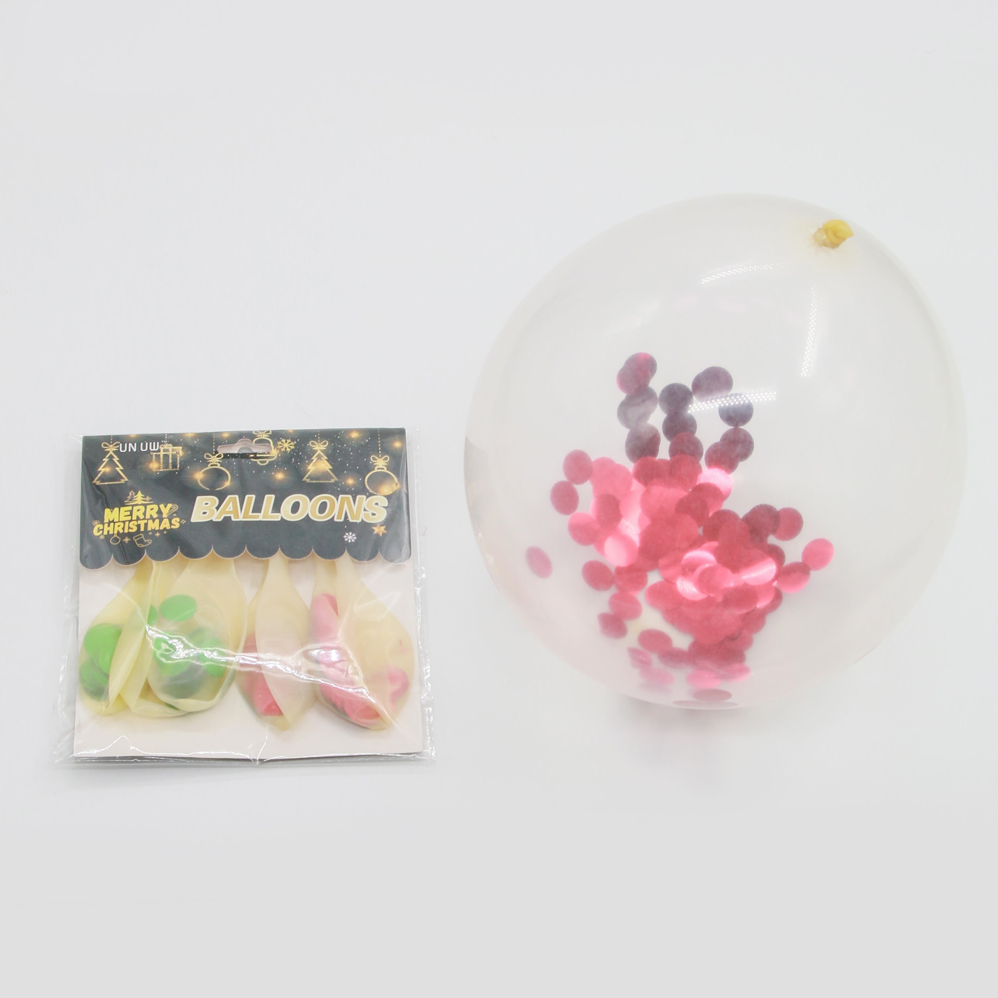 Transparent balloon with built-in pink color piece latex balloon party decorations Party balloons thumbnail