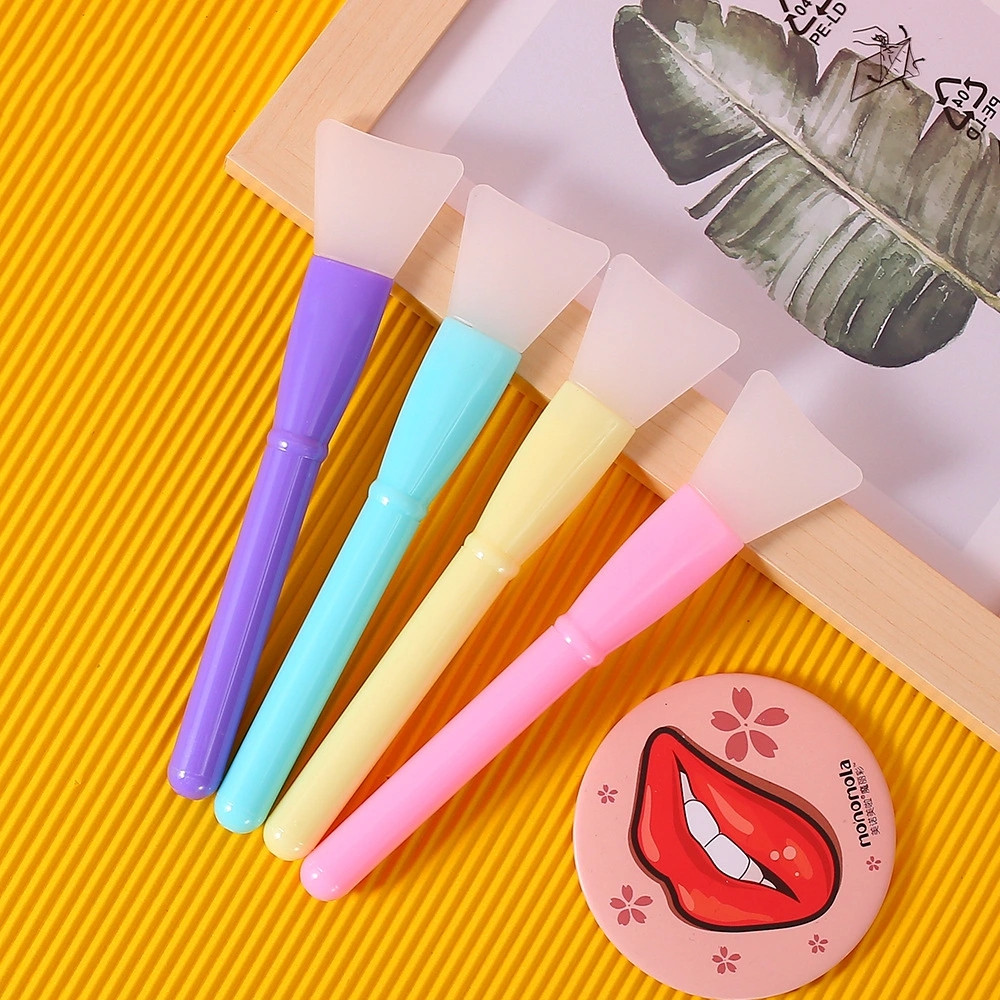 Silicone mask brush transparent soft head silicone brush portable mask stick beauty tools