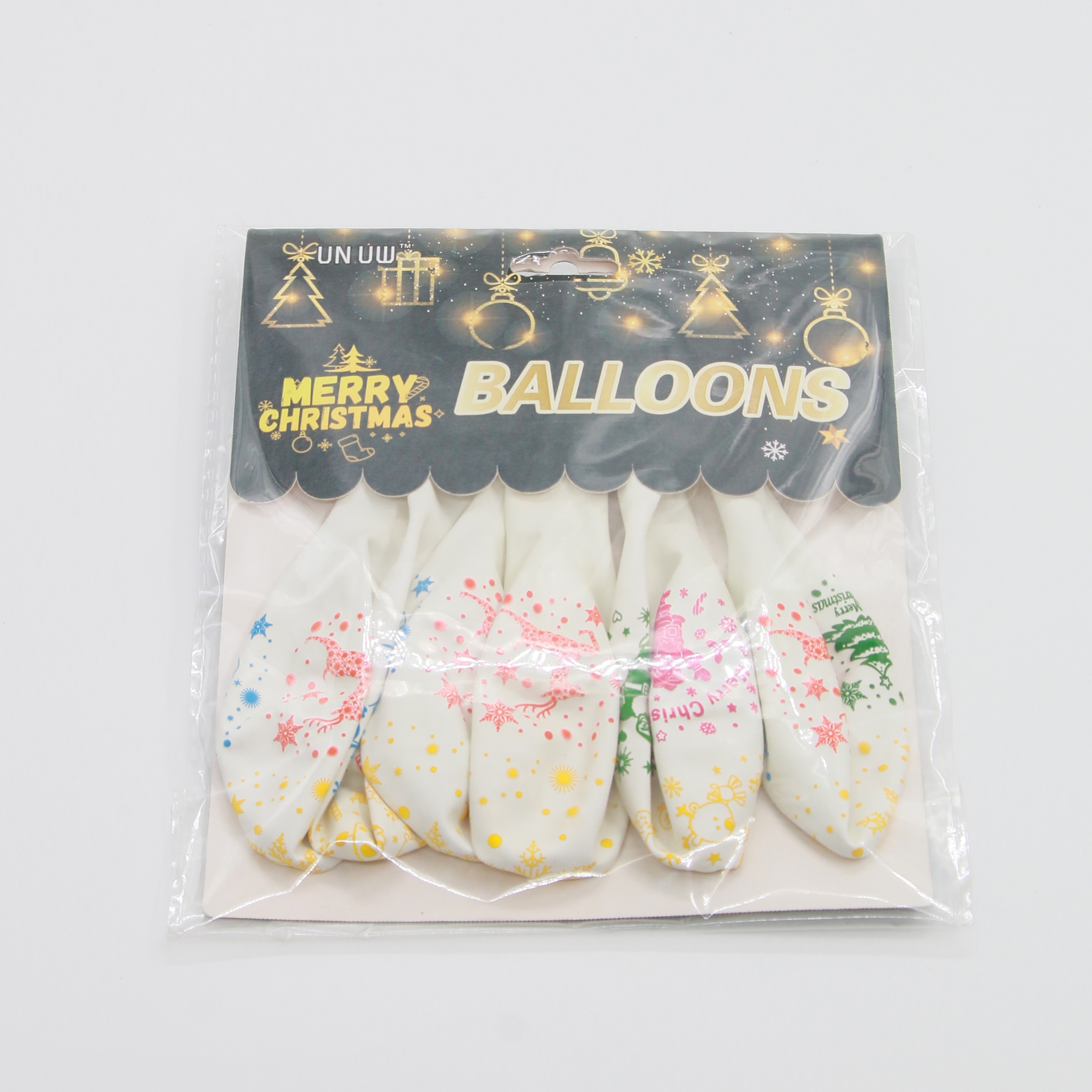 White Christmas pattern balloons Latex balloon party decorations Party balloons