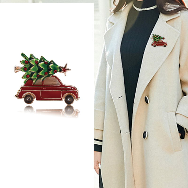 Manufacturers direct sales creative light luxury Korean version of the new hot cartoon dripping oil bike rich tree light luxury diamond creative retro brooch simple fashion accessory pins in stock thumbnail