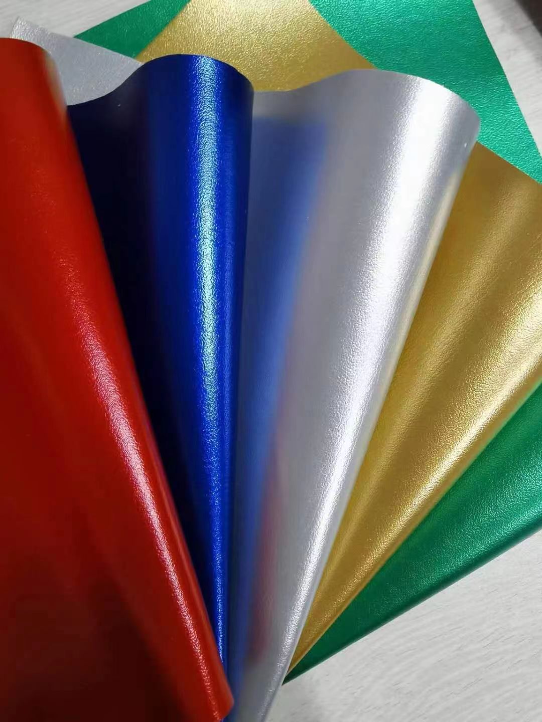 Multicolored fabric PVC artificial leather PPU2 other leathers