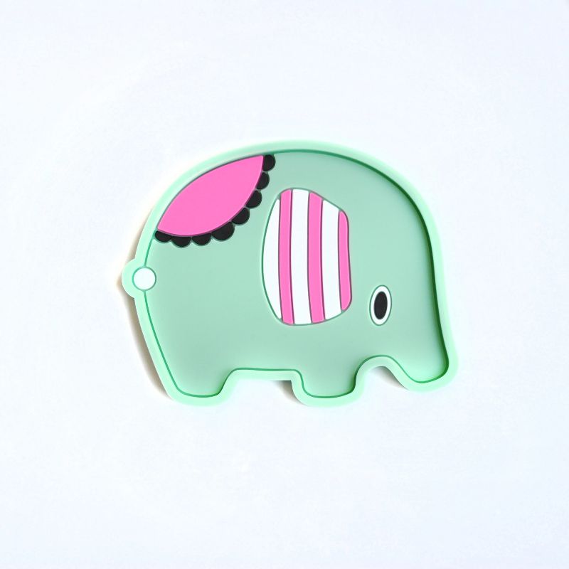 Colorful animal animation cartoon silicone pvc coasters, creative silicone coasters, soft rubber coasters, Yiwu daily-use coasters, soft rubber round thickened silicone heat insulation pads, eco-friendly silicone placemats, wholesale and customization in stock Item Picture