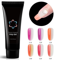 Manicure Cross Border Temperature Change Crystal extension glue 15ml paper free holder model glue extension nail crystal extension glue