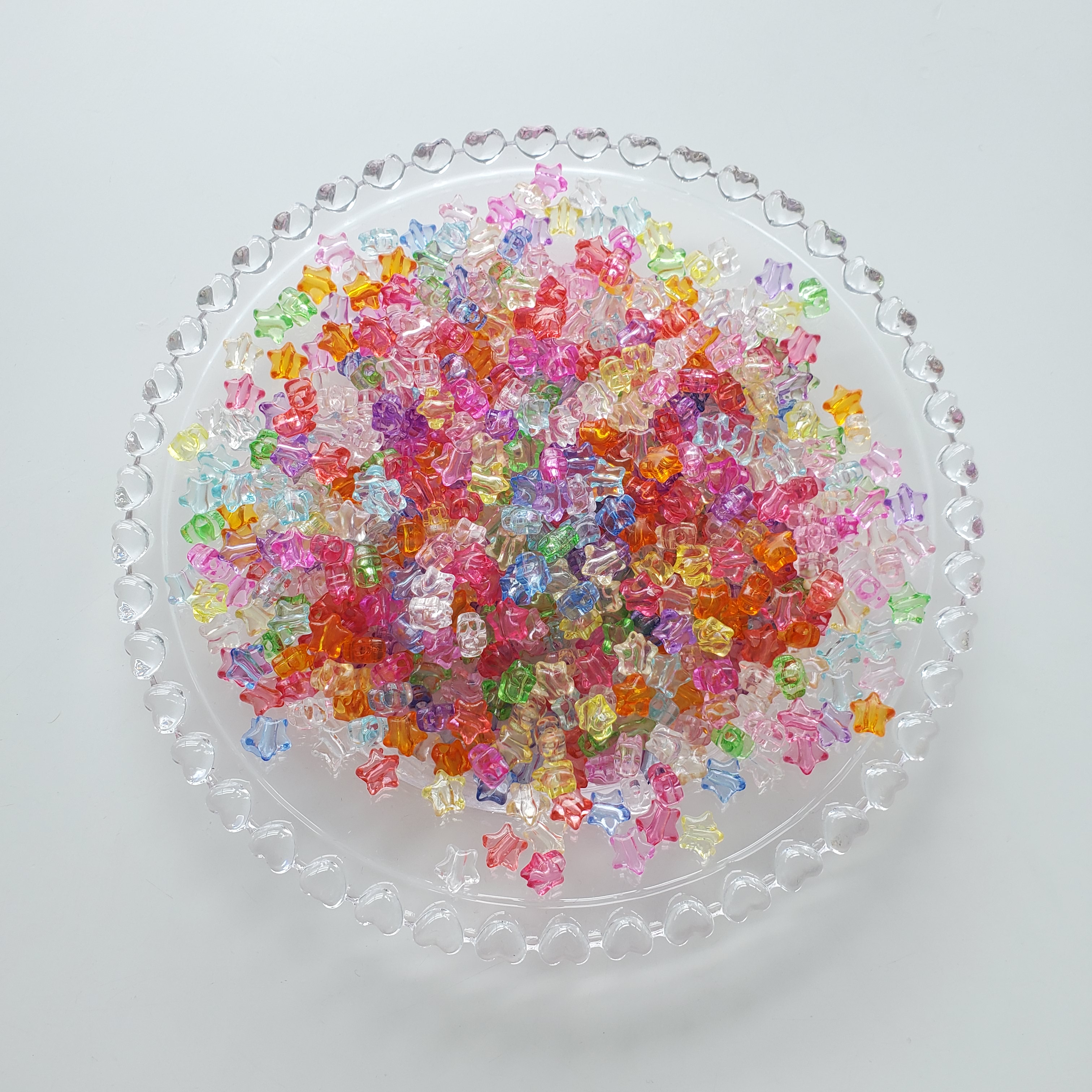 Chen Ming Ornaments 9.5mm Transparent color Acrylic Star Loose beads DIY ornaments Accessories Star Bracelet String beaded Material 2050 PCS thumbnail