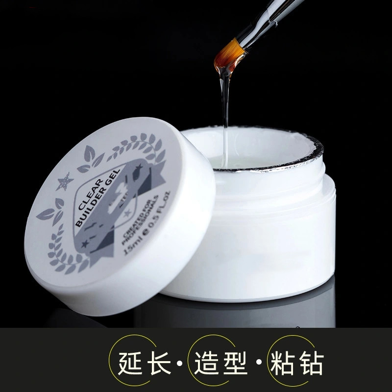 Custom canned Nail paper holder Extension Glue 15ML Nail extension Phototherapy glue Jelly gel tree ester extension details Picture