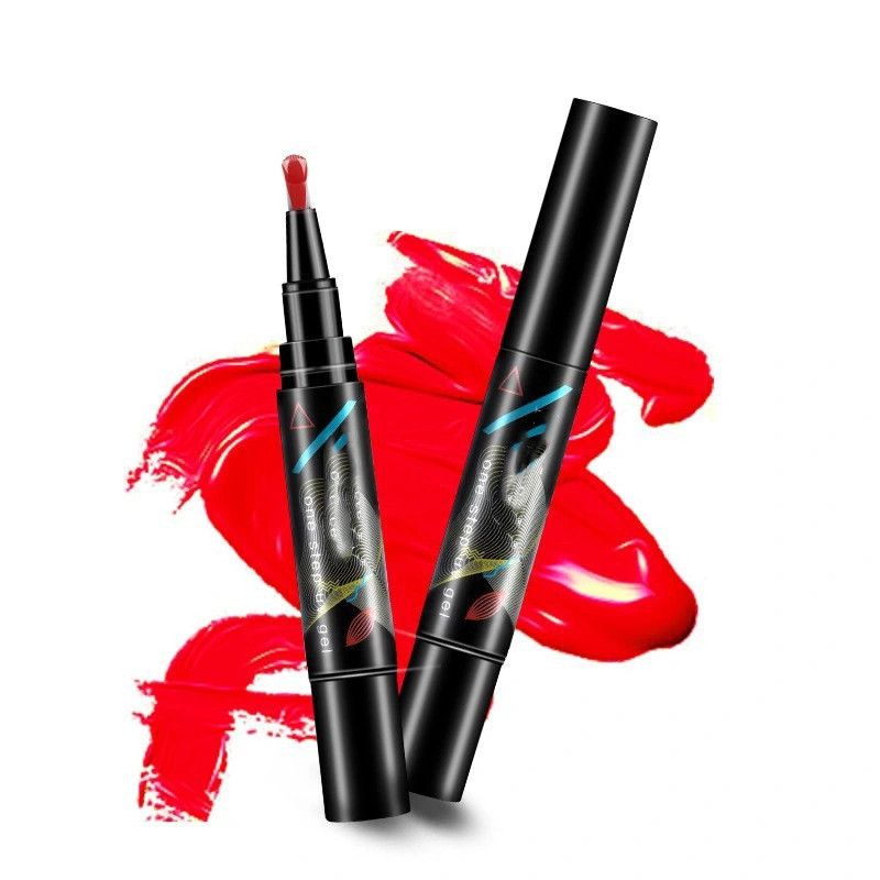 Cross-border sales wholesale one-step glue three-in-one nail polish pen lazy nail polish light therapy nail polish glue nail salon